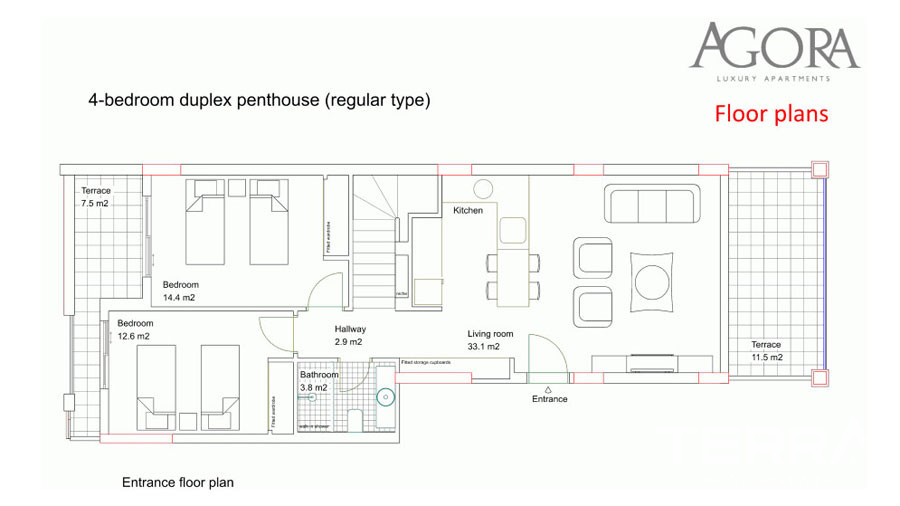 Эксклюзивная квартира в Agora Residence, Сиде, Турция - 133193