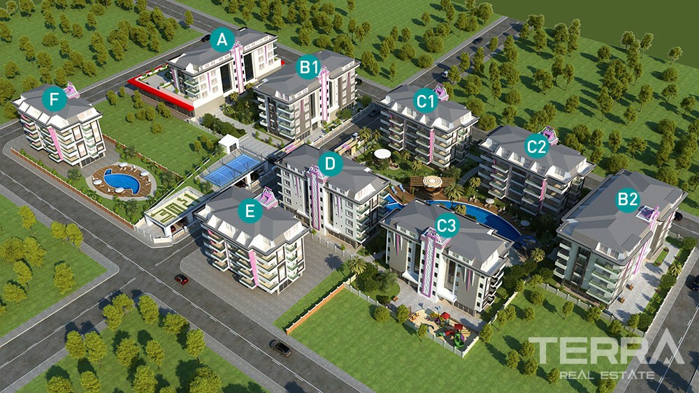 Myra Park Apartments in Kestel, Alanya - 8055