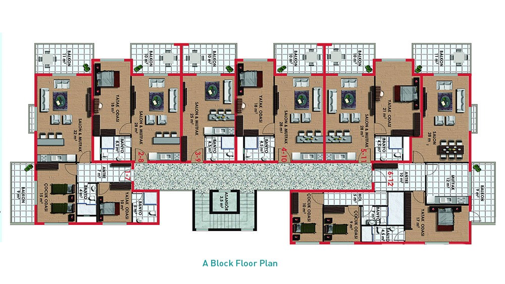 Myra Park Apartments in Kestel, Alanya - 8058