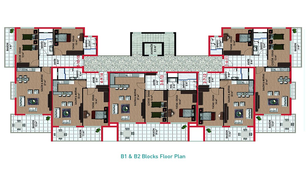 Myra Park Apartments in Kestel, Alanya - 8060