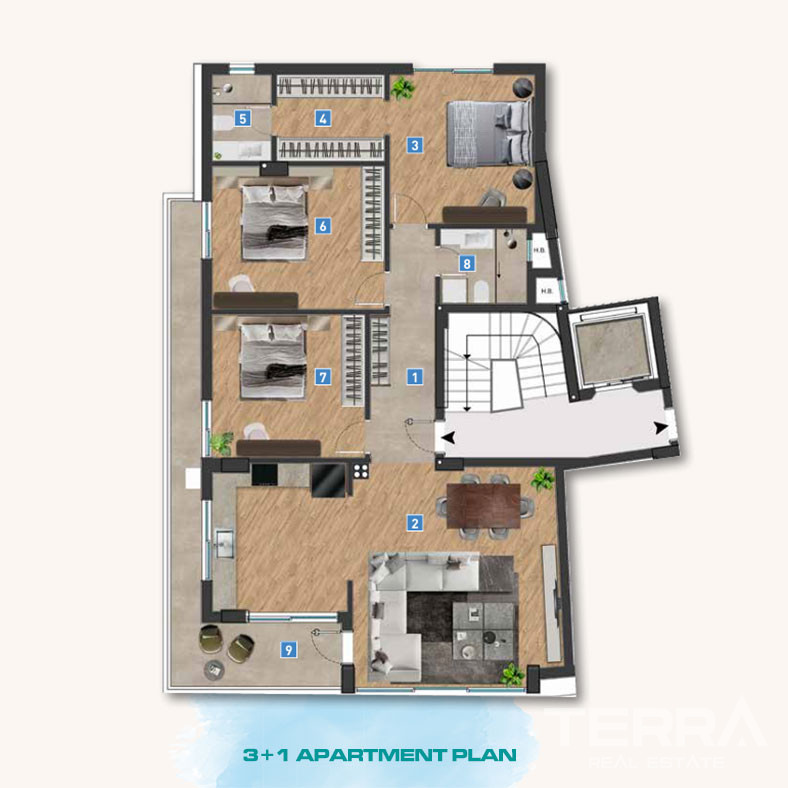 Seafront Apartments for Sale in Antalya Center, Turkey - 133403