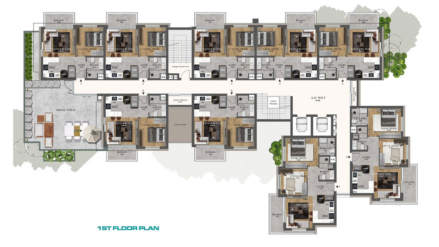 Apartments for Sale in Altıntaş, Antalya, Turkey - 133451