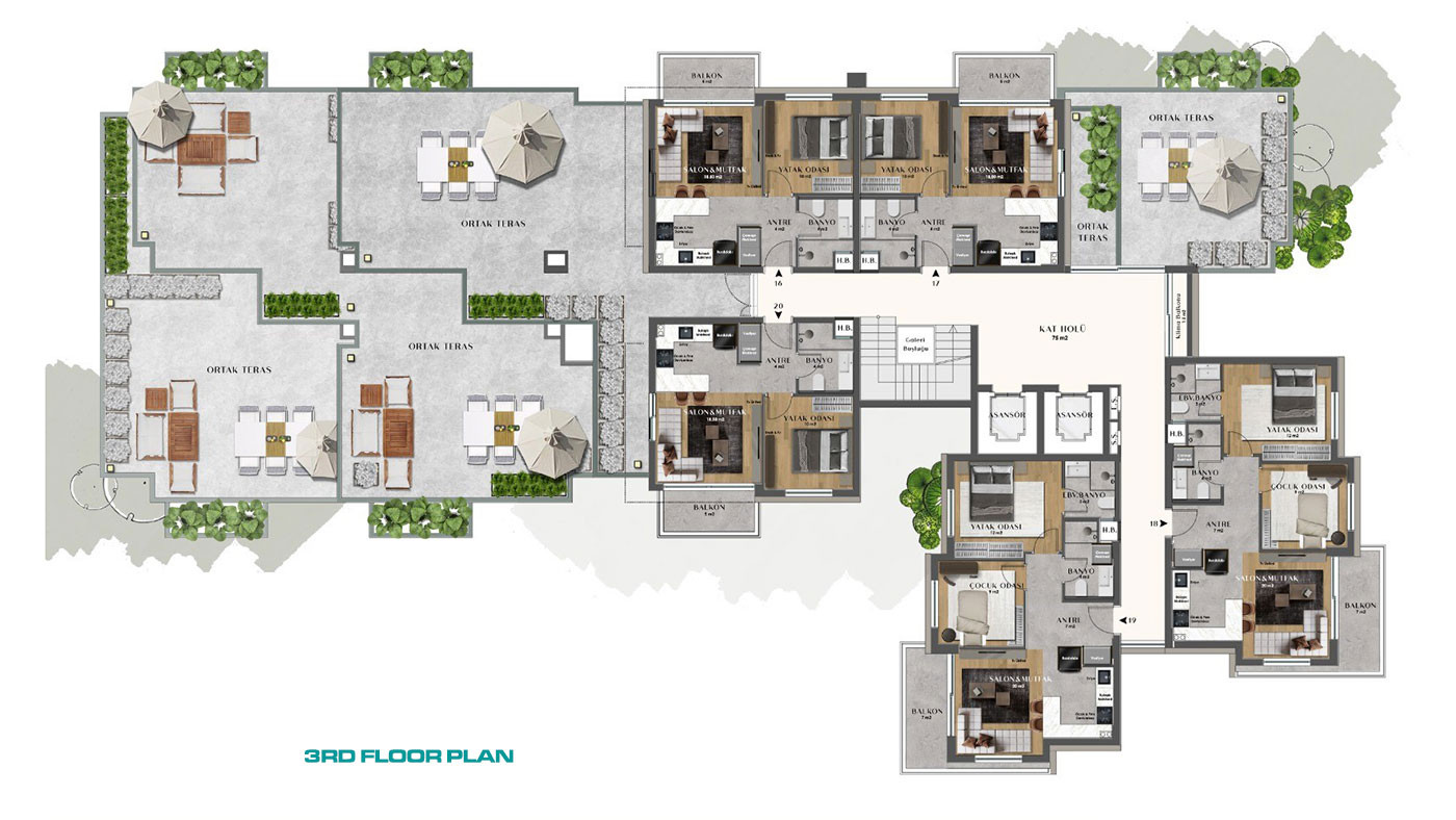 Apartments for Sale in Altıntaş, Antalya, Turkey - 133453