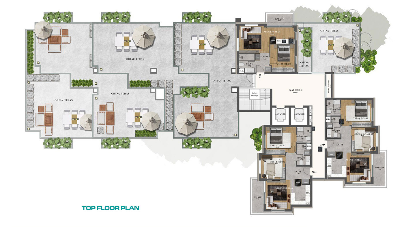 Apartments for Sale in Altıntaş, Antalya, Turkey - 133454