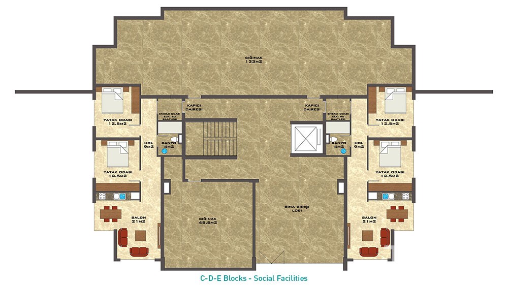 Lory Queen — Apartments close to beach in Kestel, Alanya, Turkey - 8183