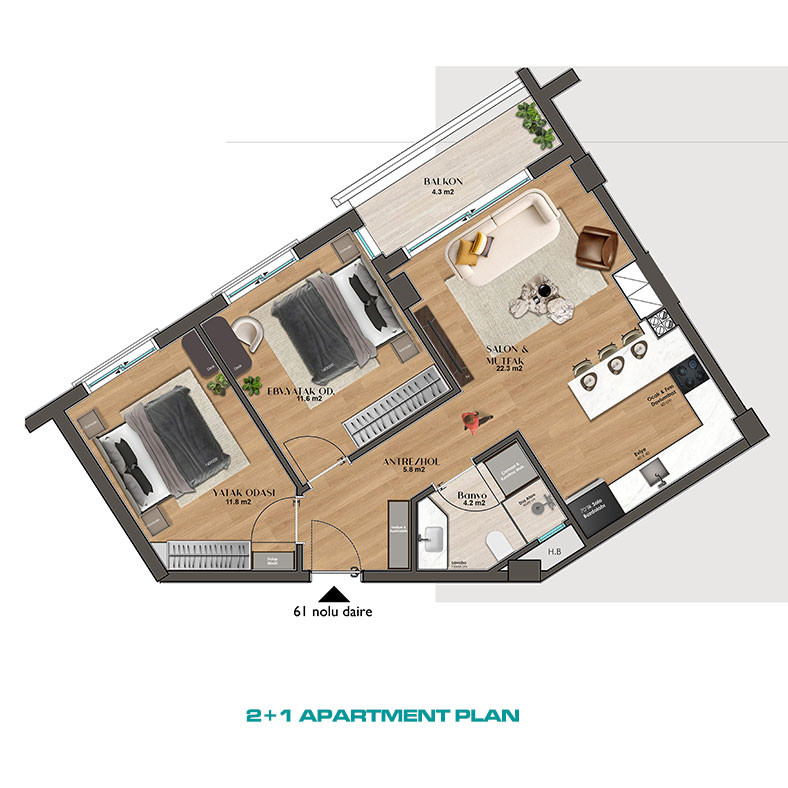 Apartments for Sale in Konyaaltı, Antalya, Turkey - 135982