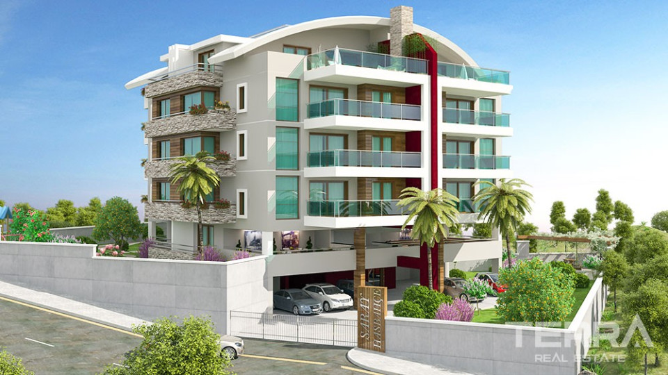Spacious apartments with panoramic Alanya view