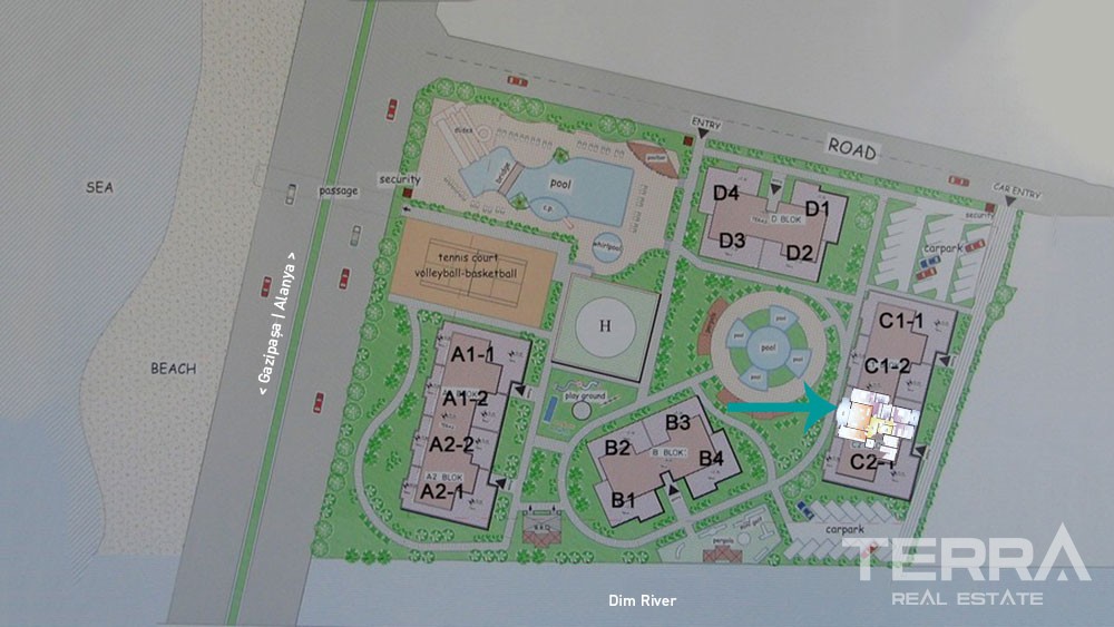 Wohnung zu verkaufen in Alanya bei Kurt Safir VIP Residenz - 9720