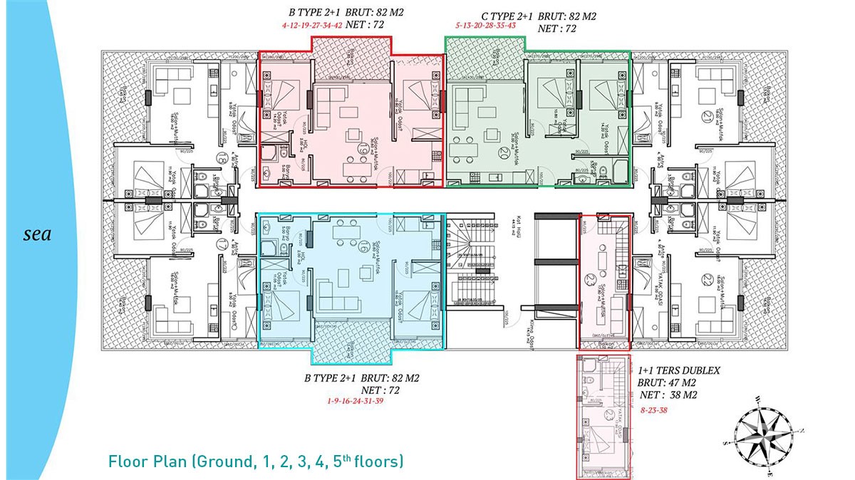 Seafront Apartments for Sale in Alanya, Mahmutlar, Turkey - 10286