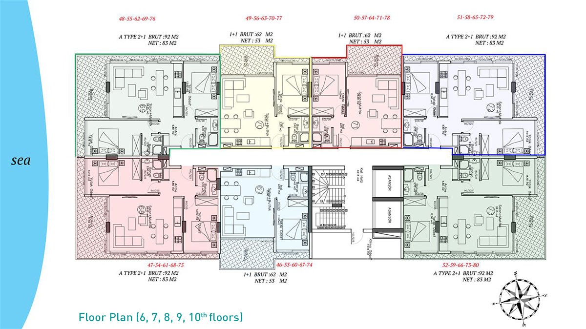 Seafront Apartments for Sale in Alanya, Mahmutlar, Turkey - 10288