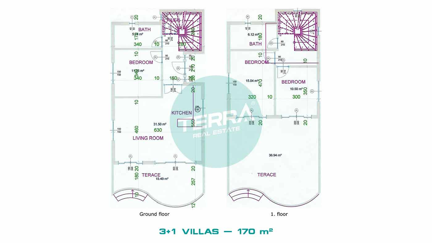 Tepe Villa Resort — Villas vue mer à vendre à Tepe, Alanya, Turquie - 104396