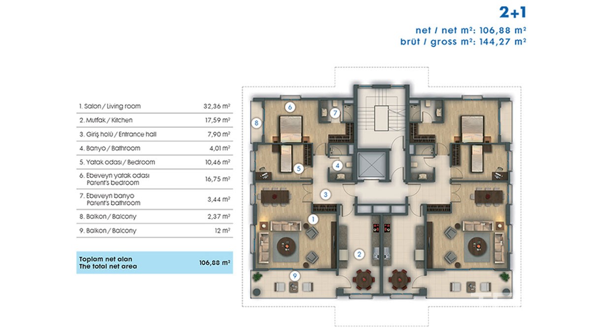 Luxury Apartments for Sale in Istanbul Beylikdüzü with Private Marina - 10501
