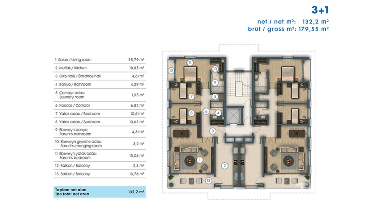 Luxury Apartments for Sale in Istanbul Beylikdüzü with Private Marina - 10502