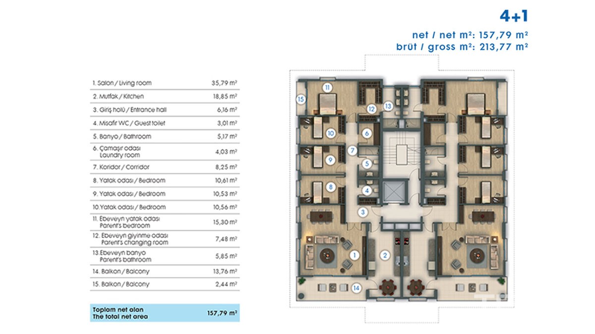 Luxury Apartments for Sale in Istanbul Beylikdüzü with Private Marina - 10503