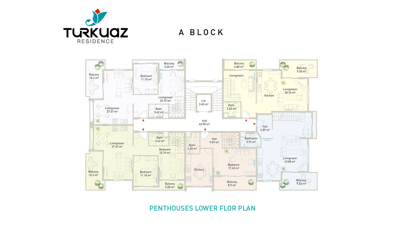 Turkuaz Residence — Apartments for Sale in Kestel, Alanya, Turkey - 104285