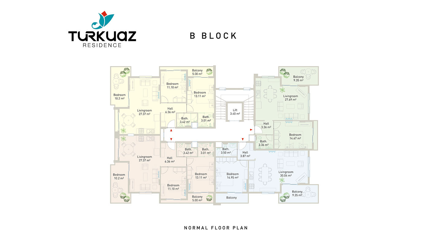 Turkuaz Residence — Apartments for Sale in Kestel, Alanya, Turkey - 104288