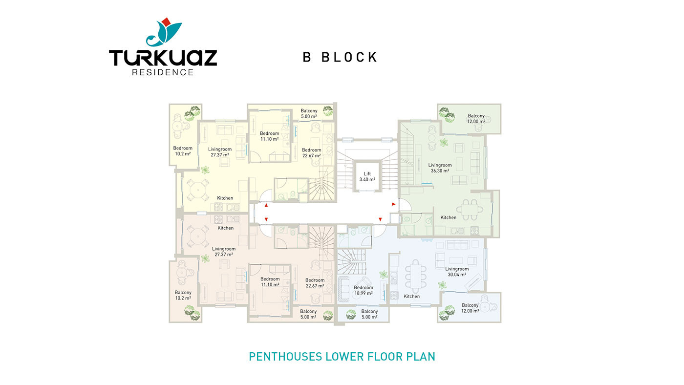 Turkuaz Residence — Apartments for Sale in Kestel, Alanya, Turkey - 104289