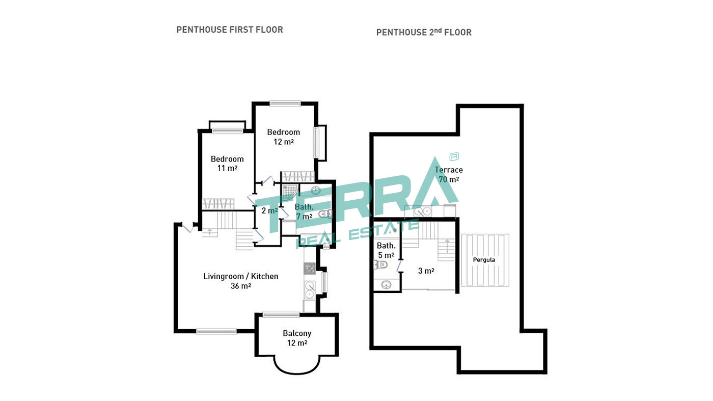Unique Sea View Apartments for Sale in Cikcilli, Alanya - 100368