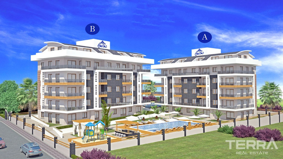 Spacious and luxury apartments for sale in Oba, Alanya