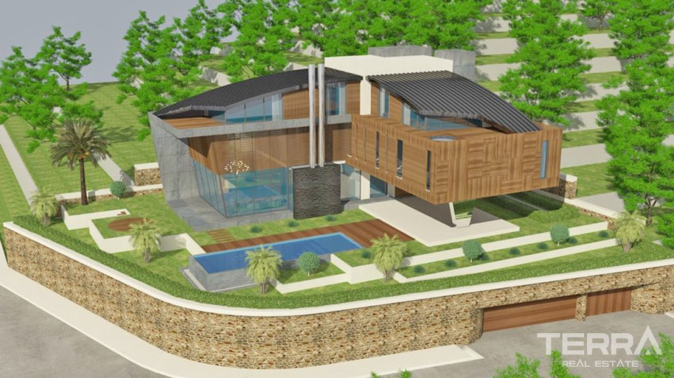 Exclusive designvilla for sale in Alanya, Tepe near the city center