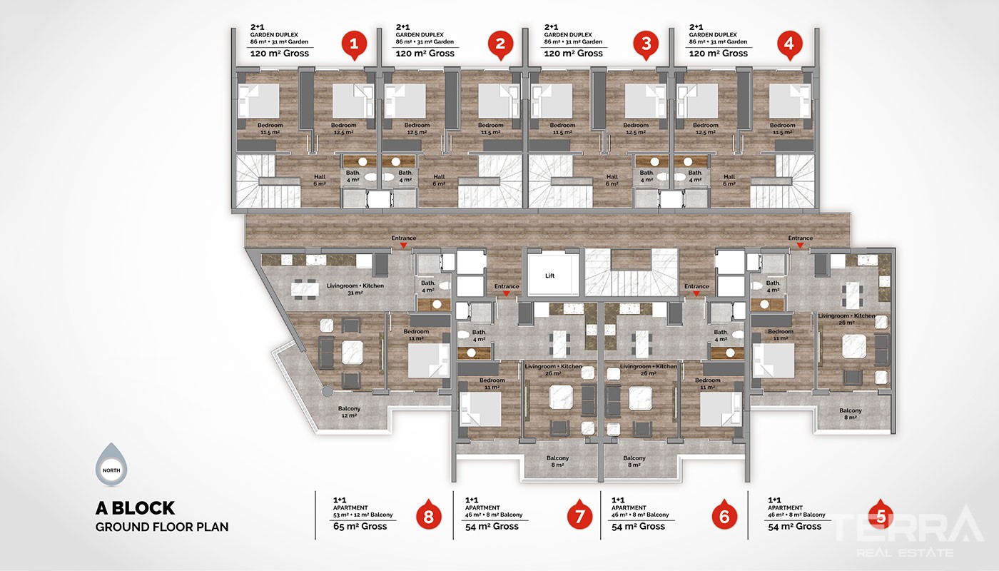 Luxury Apartments for Sale in Alanya City Center – C-Lounge Cleopatra - 12583