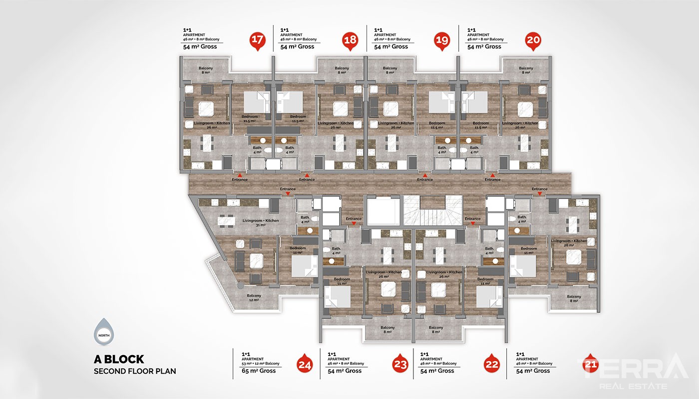 Luxury Apartments for Sale in Alanya City Center – C-Lounge Cleopatra - 12585