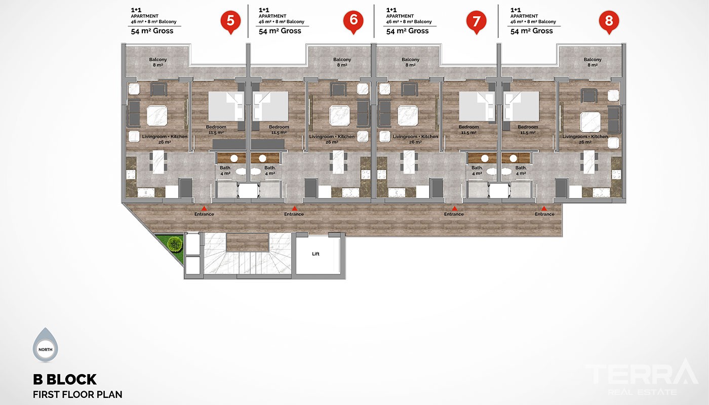 Luxury Apartments for Sale in Alanya City Center – C-Lounge Cleopatra - 12590