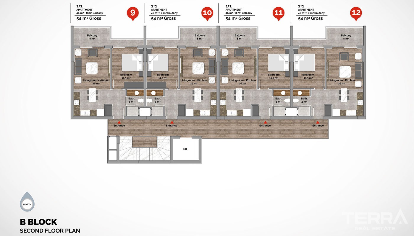 Luxury Apartments for Sale in Alanya City Center – C-Lounge Cleopatra - 12591