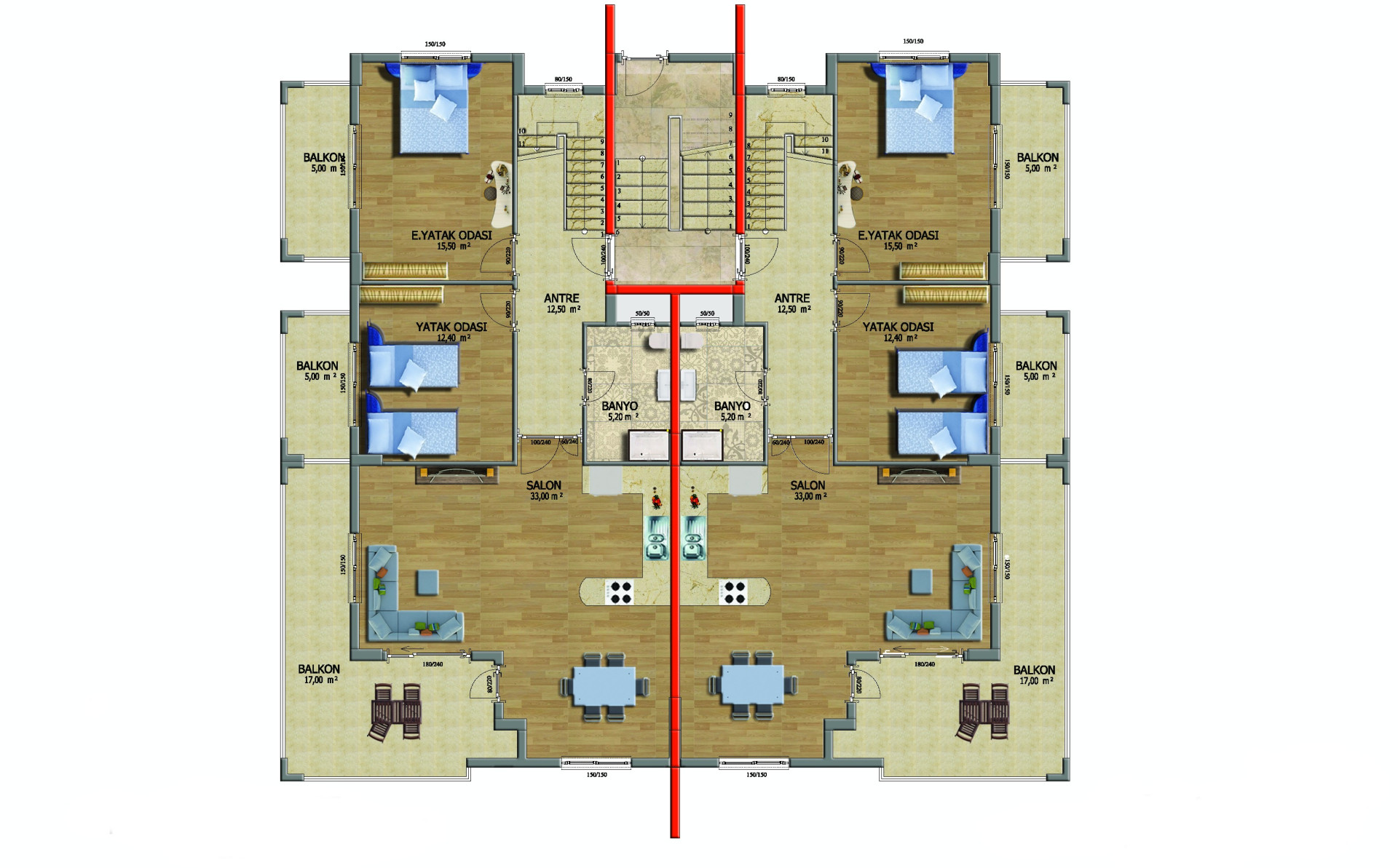 Apartments for Sale in Alanya Avsallar with Smart Home Technology - 13713
