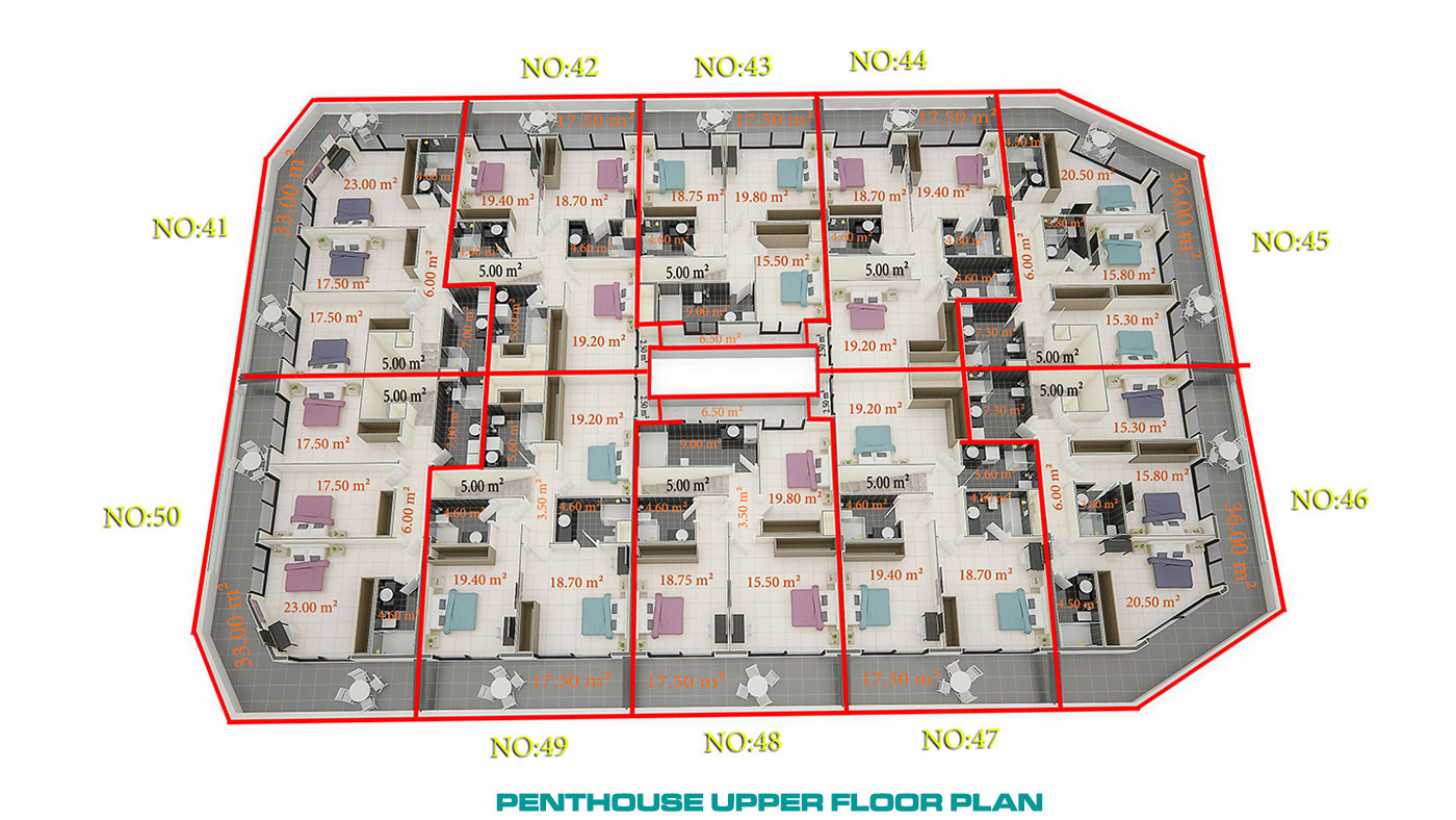 Luxury Sea-front Apartments for Sale in Alanya Kargıcak - 100264