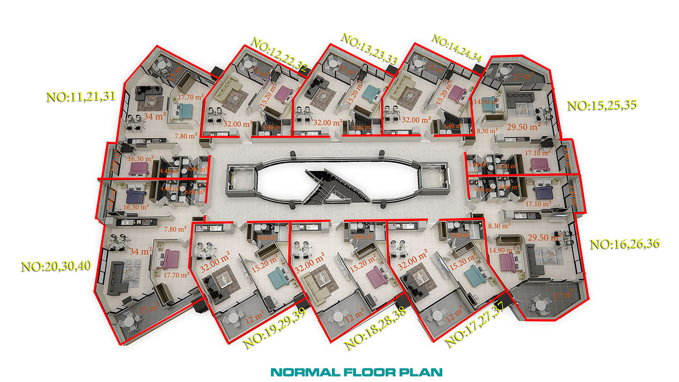 Luxury Sea-front Apartments for Sale in Alanya Kargıcak - 100265