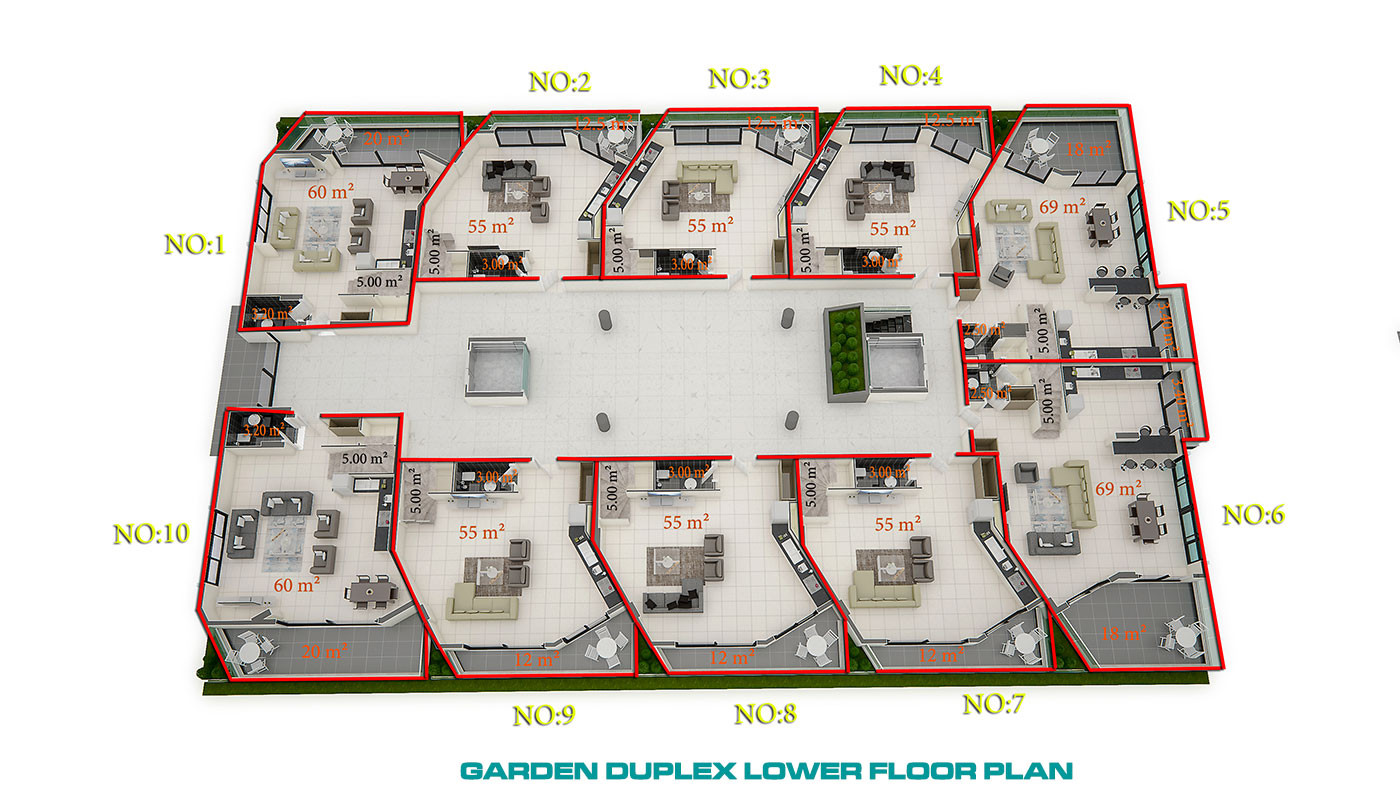 Luxury Sea-front Apartments for Sale in Alanya Kargıcak - 100279