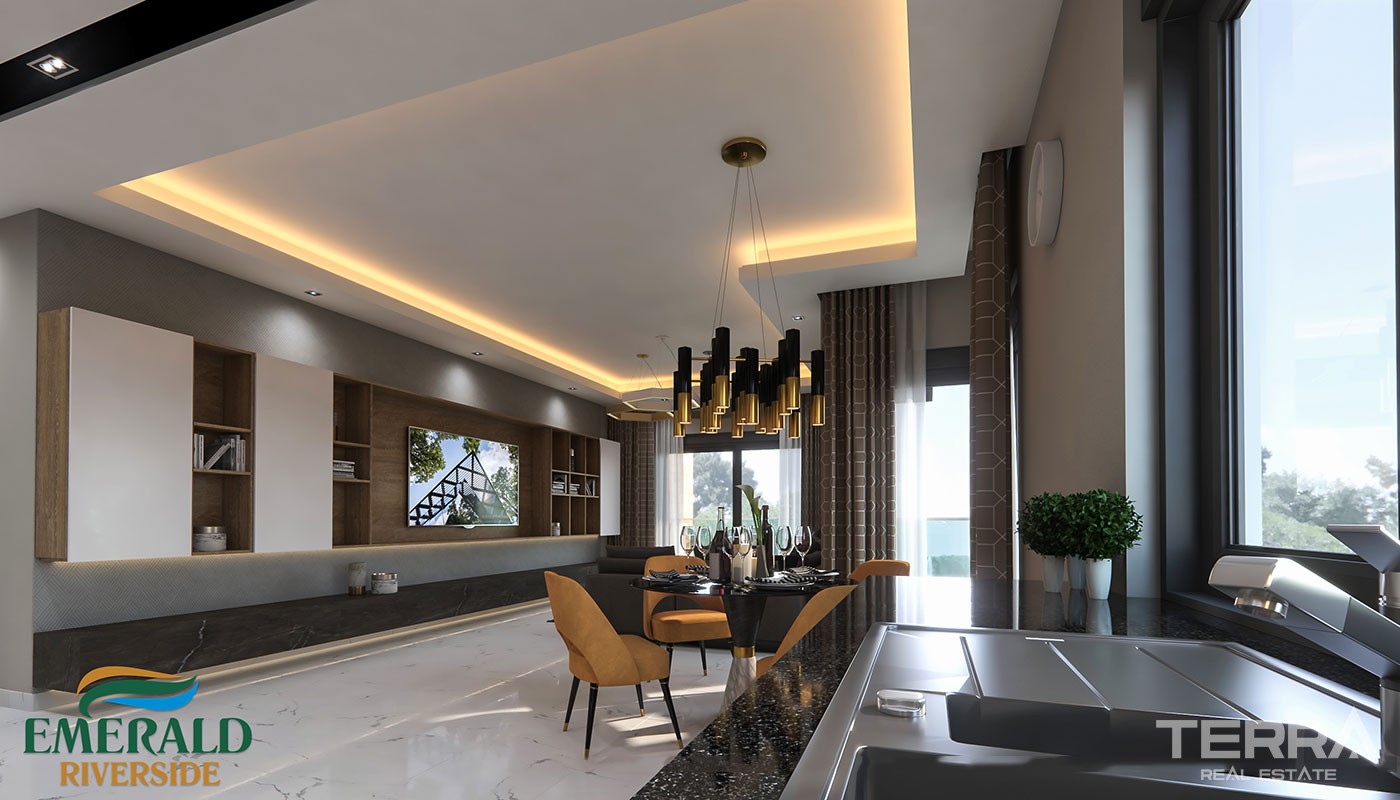 Emerald Riverside — Apartments for Sale in Alanya, Oba, Turkey - 17173