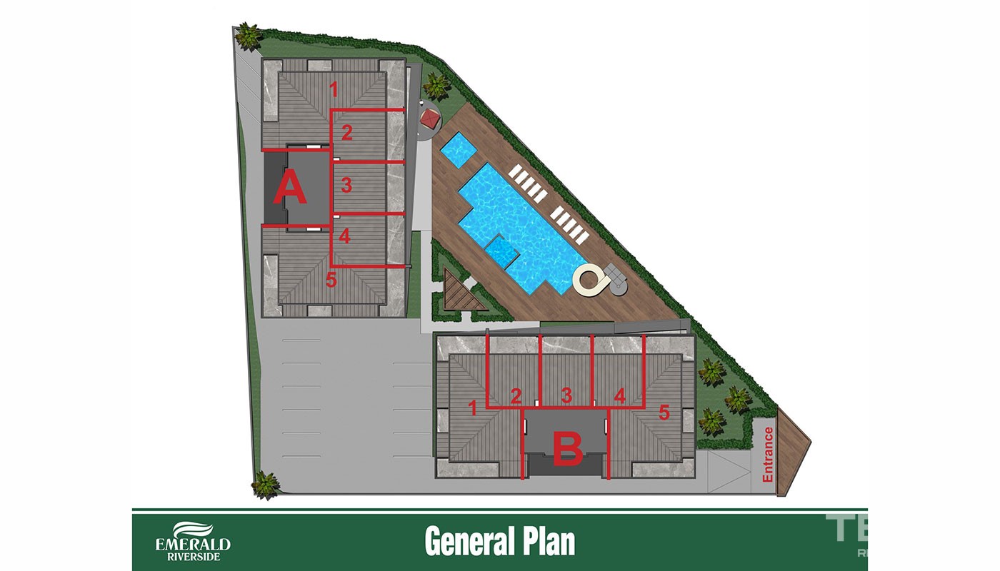 Emerald Riverside — Apartments for Sale in Alanya, Oba, Turkey - 17190