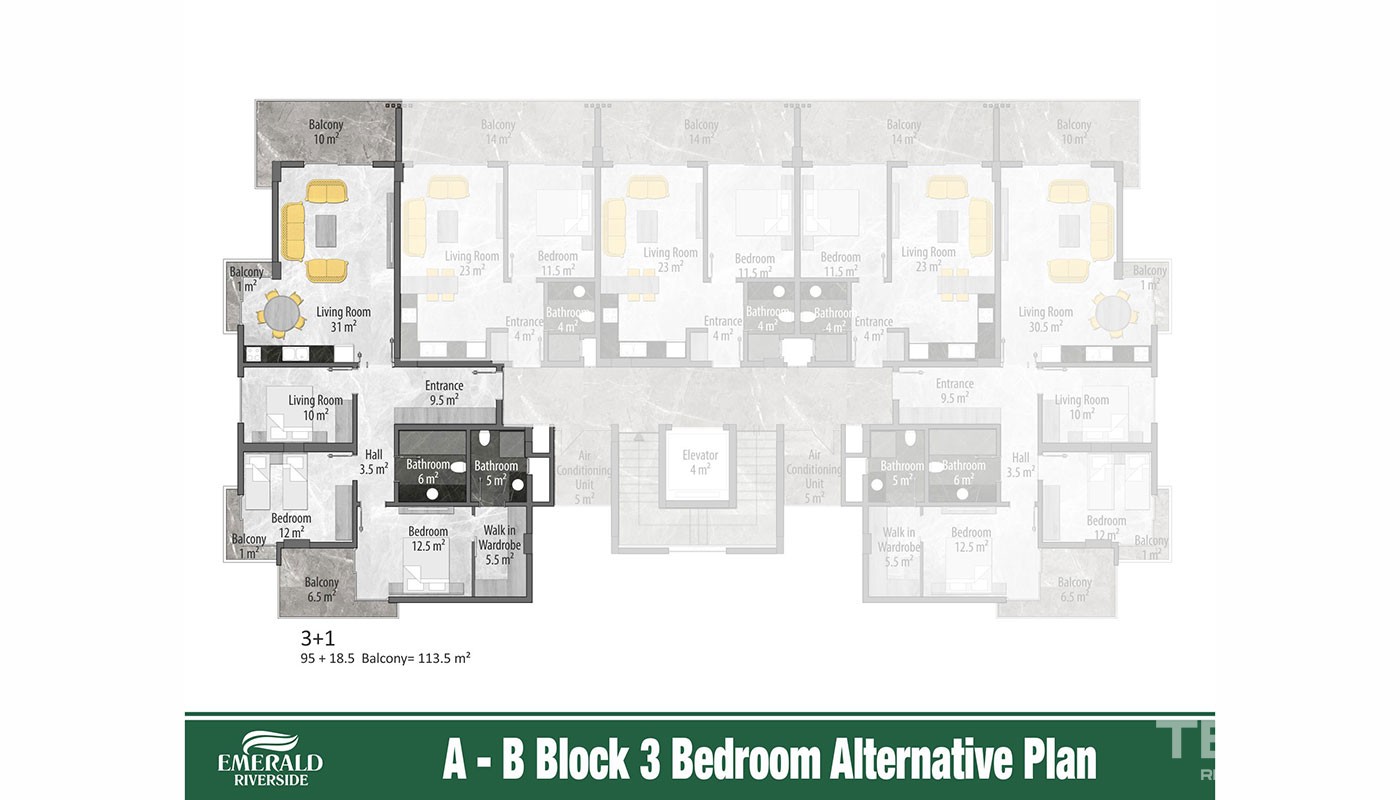 Emerald Riverside — Apartments for Sale in Alanya, Oba, Turkey - 17201