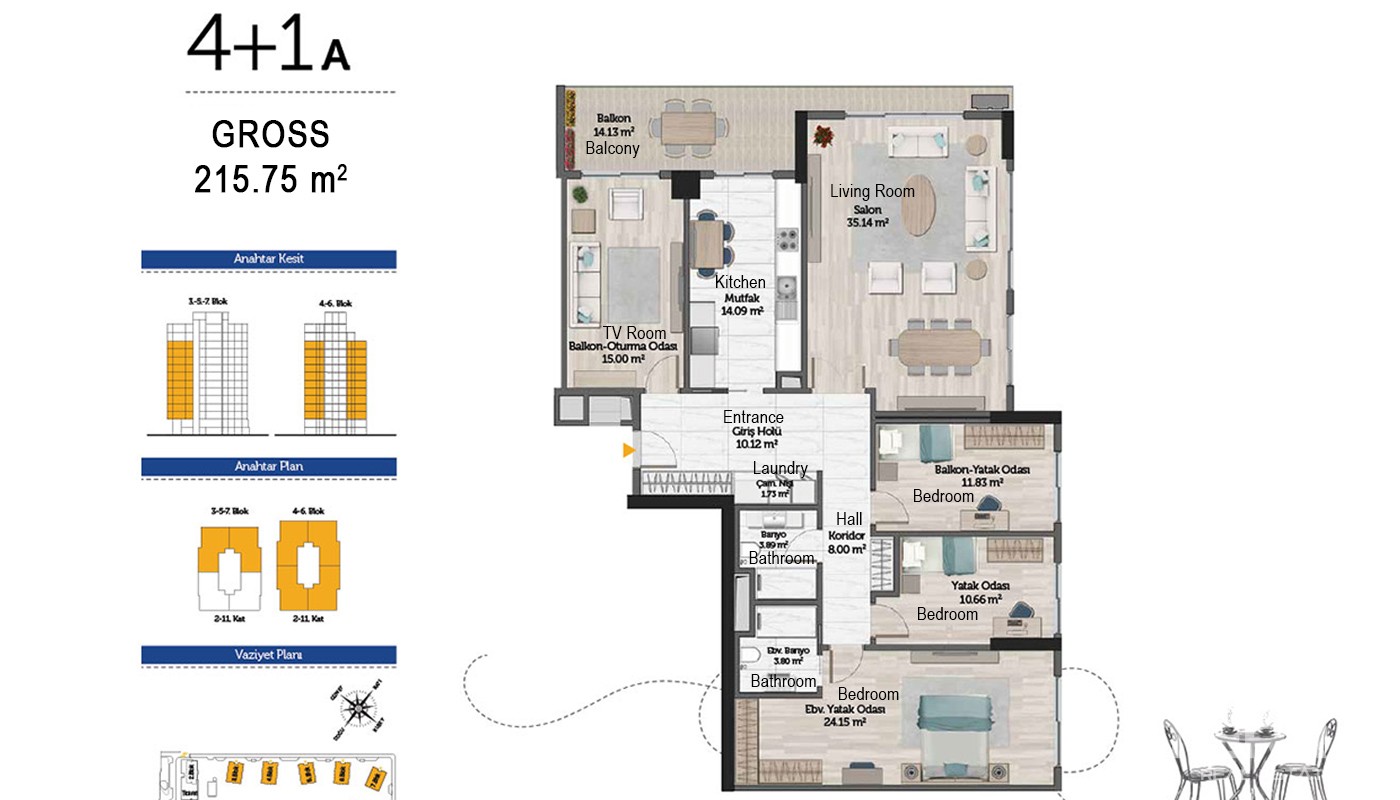 High-quality Istanbul Apartments with Stunning Architecture - 17154