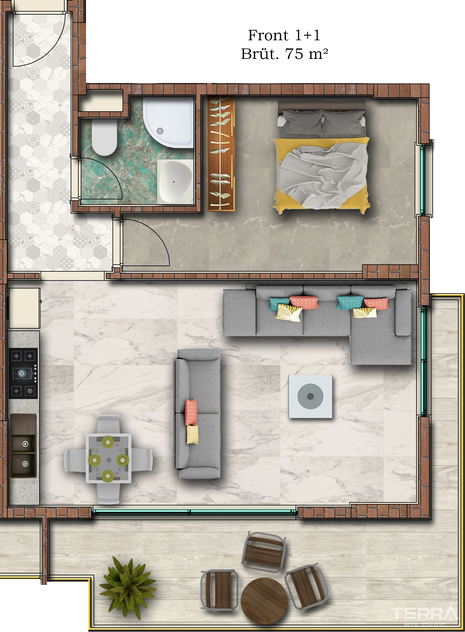 Sea-front Apartments for Sale in Alanya Mahmutlar - 17640