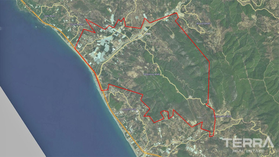 Land for Sale in Alanya Demirtaş ready to build