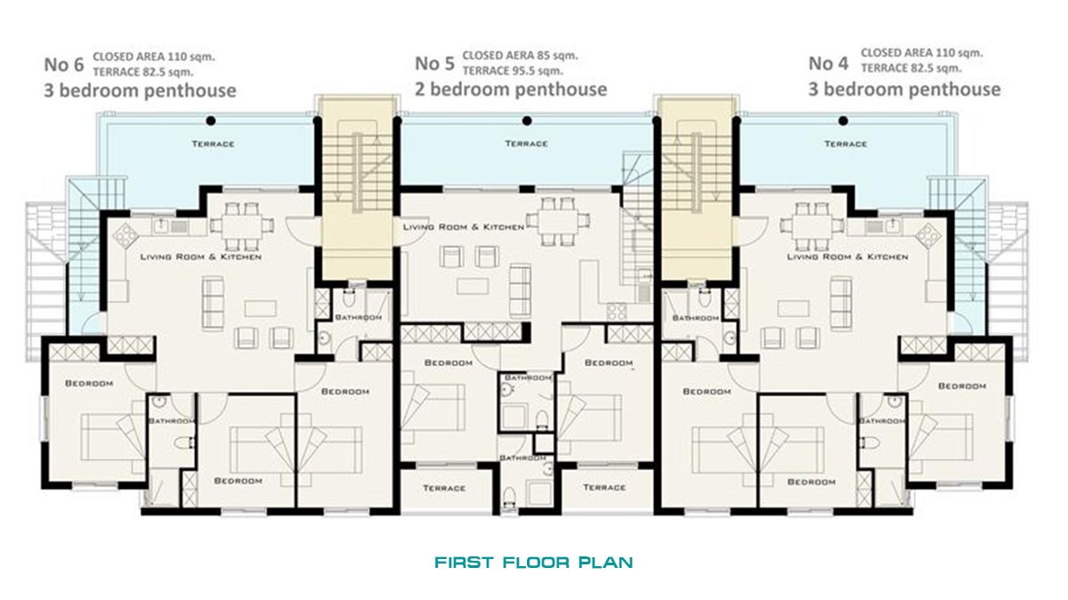 Appartements en front de mer à Kyrenia, Esentepe, Chypre du Nord - 20805