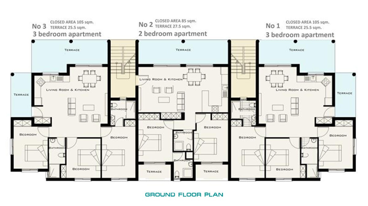 Appartements en front de mer à Kyrenia, Esentepe, Chypre du Nord - 20806