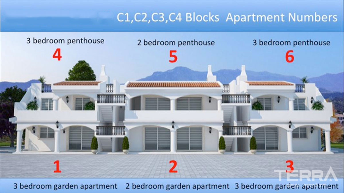 Appartements en front de mer à Kyrenia, Esentepe, Chypre du Nord - 74845