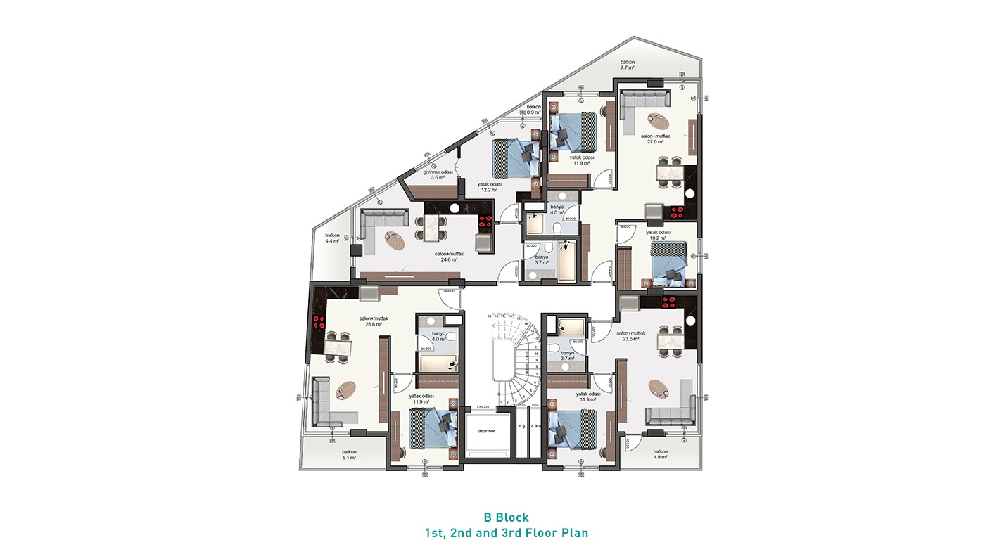 Square Light – Apartments for Sale in Alanya, Turkey - 34987