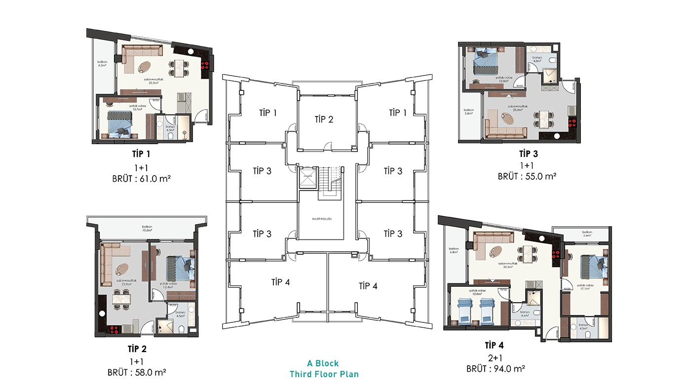 Square Light – Apartments for Sale in Alanya, Turkey - 34994