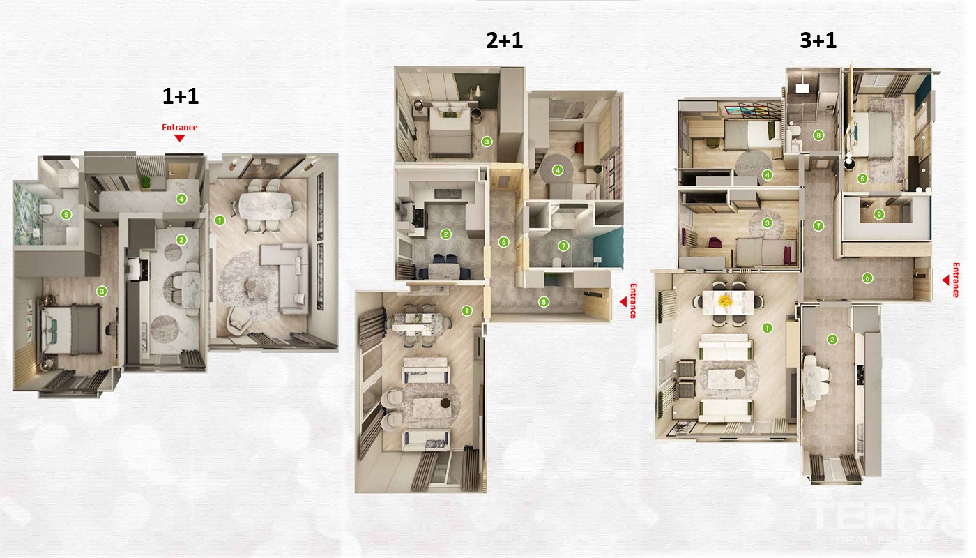 Ready Apartments in Rengi Antalya, Döşemealtı Suitable for Investment - 21132