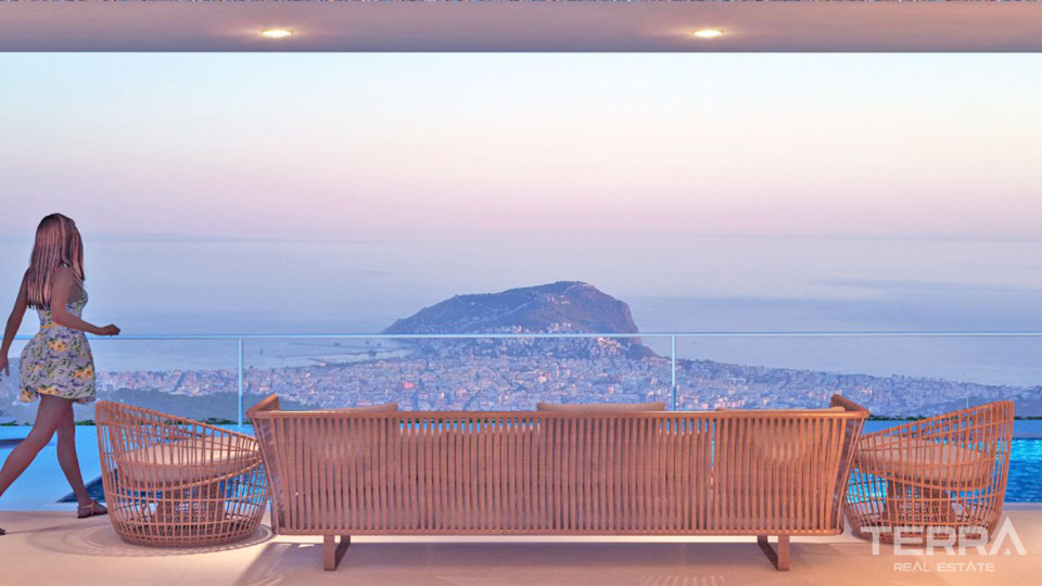 Stunning Sea View Villas in Alanya Tepe with Private Pool