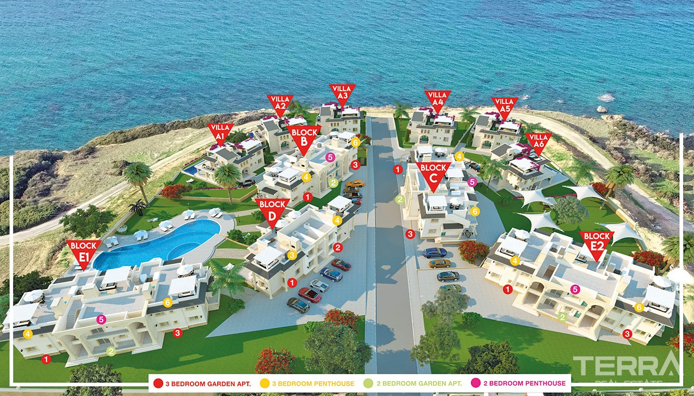 Luxury Apartments in Kyrenia Esentepe With Endless Sea View - 21324