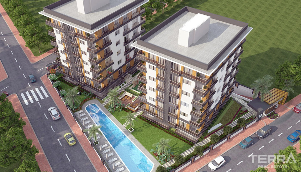 Family Friendly Apartments for Sale in New Life Residence in Konyaaltı