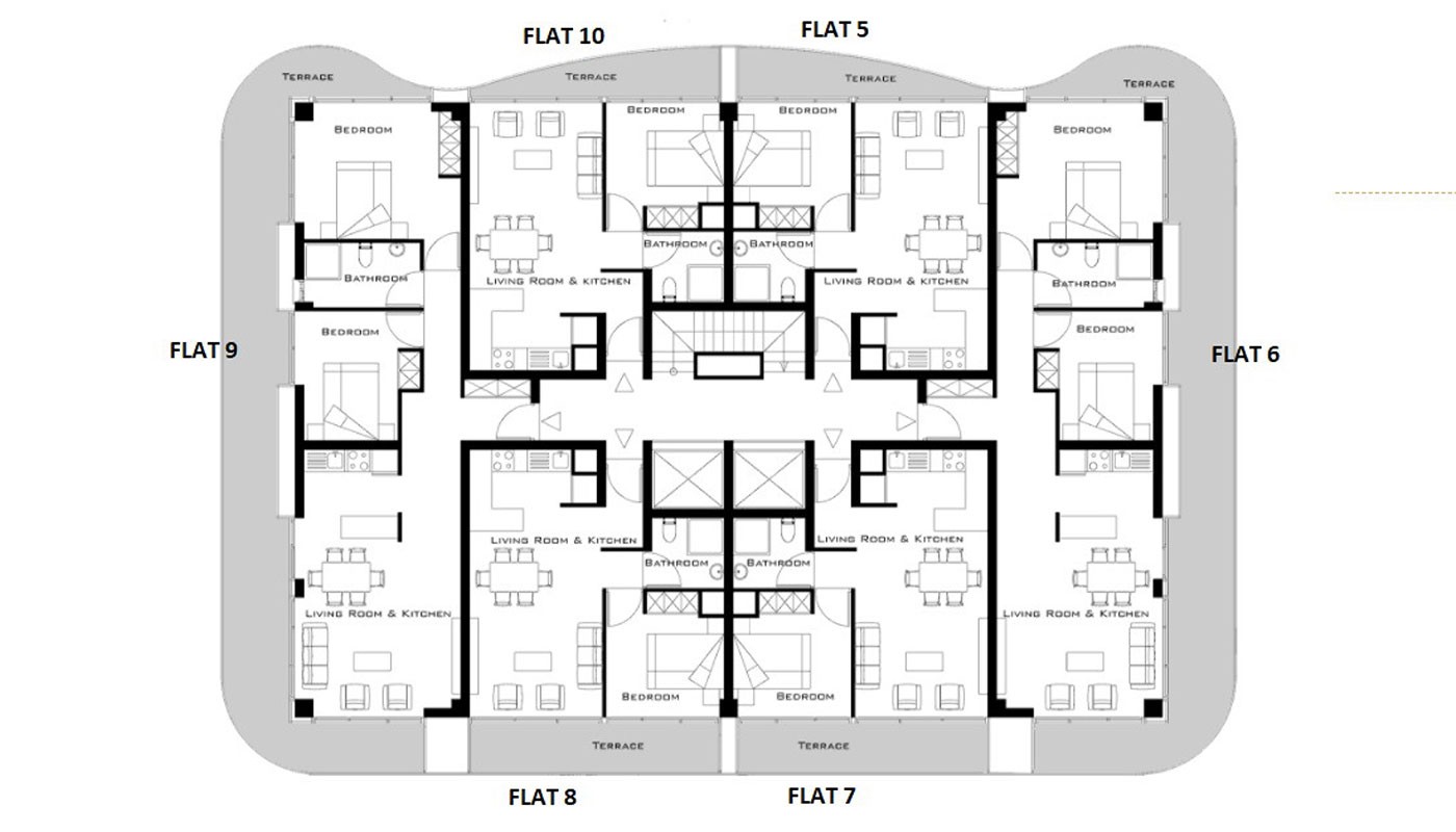 Apartamenty z widokiem na morze na sprzedaż w centrum Kyrenii - 22168