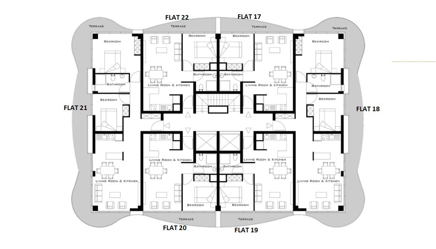 Apartamenty z widokiem na morze na sprzedaż w centrum Kyrenii - 22170