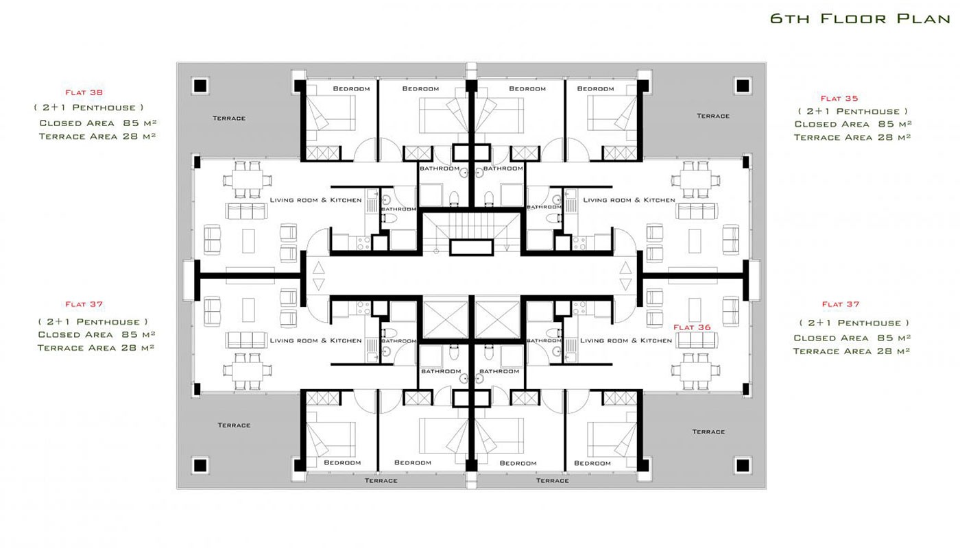 Apartamenty z widokiem na morze na sprzedaż w centrum Kyrenii - 22173